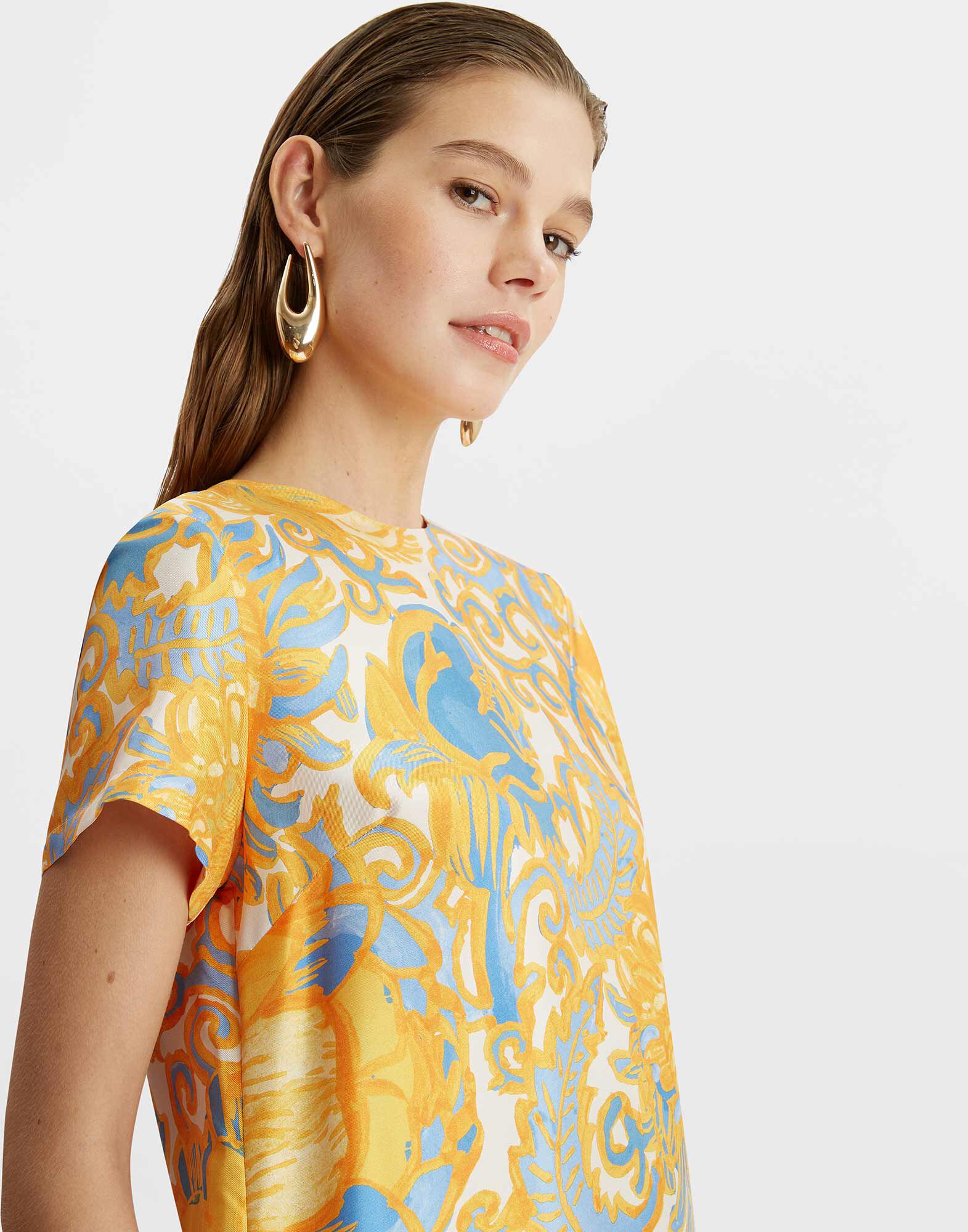 La DoubleJ Mini Swing Dress Anemone Orange DRE0397SIL001ANE01OR02