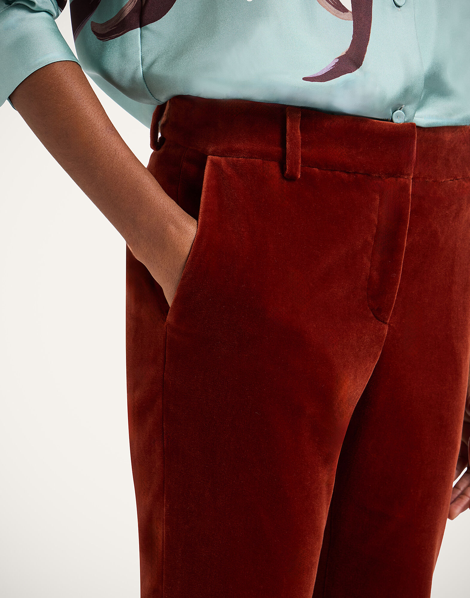 La DoubleJ 24/7 Pants Terracotta TRO0069VEL011SOLIDBR08