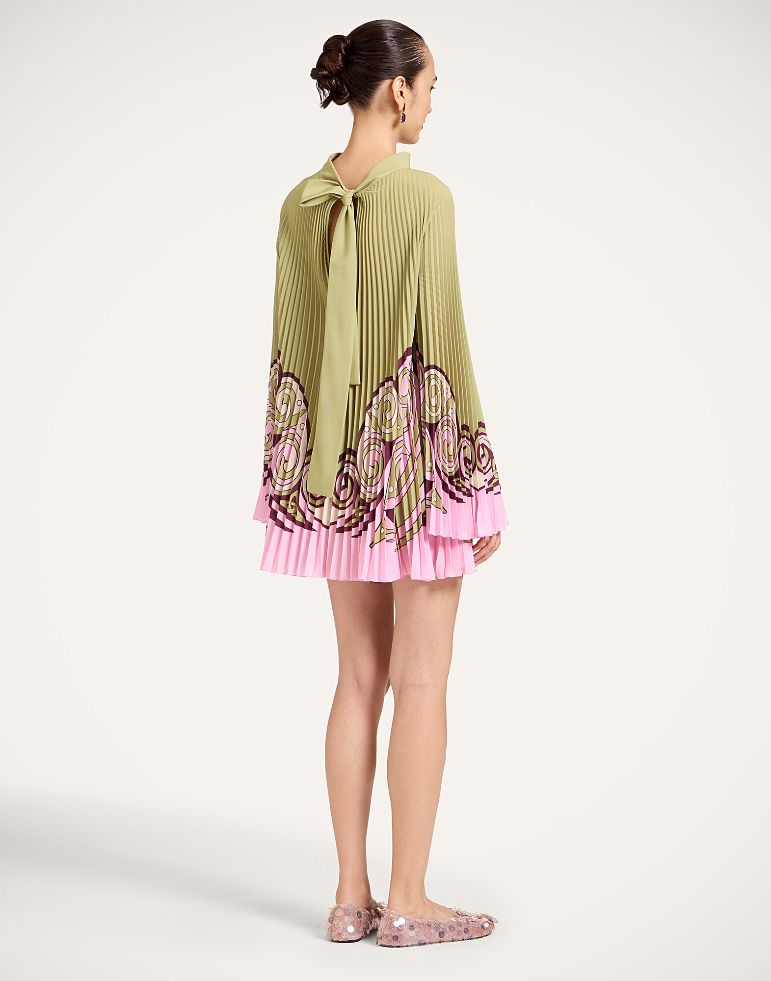 La DoubleJ Twirling Tunic Kells Swirl Plac&eacute;e Green DRE1115CHF007KLS01GR02