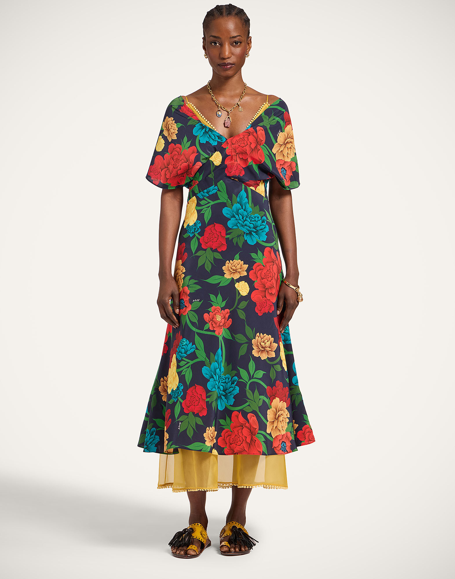 La DoubleJ Foyer Dress Queen Peony Blue DRE1024CRE001QPE01BU03