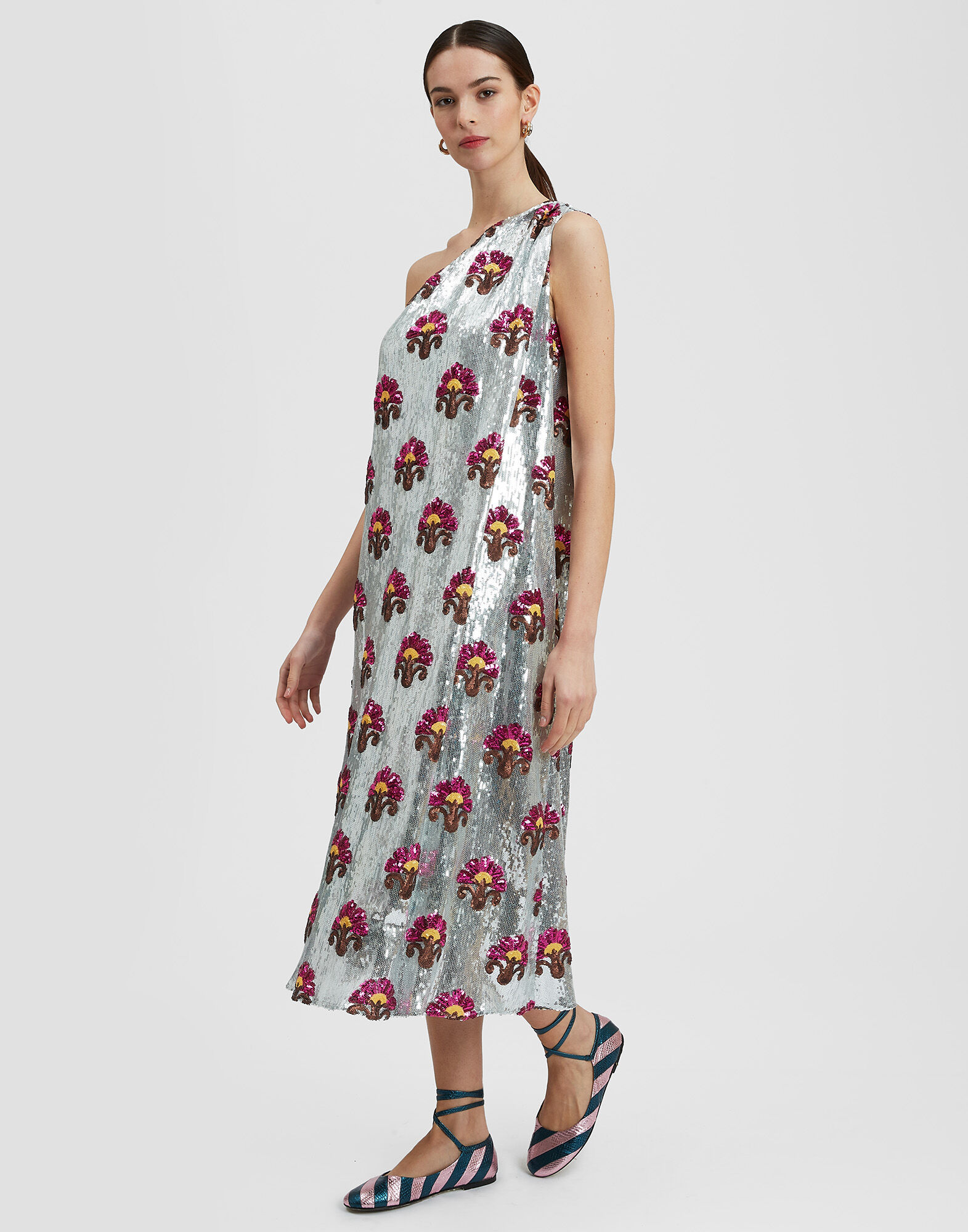 La DoubleJ Roy Midi Dress Silver DRE0624PAI005TXQ01GY04