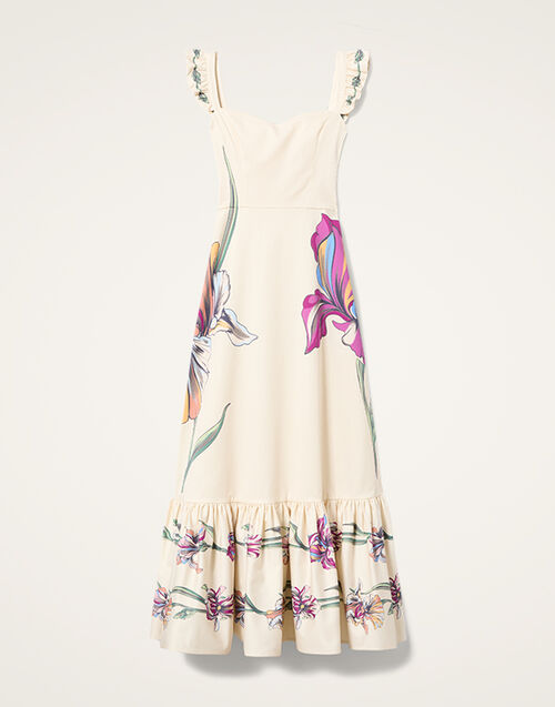 La DoubleJ Gingerbread Dress Iris Plac&eacute;e Ivory DRE0672COT037IRS07WH04