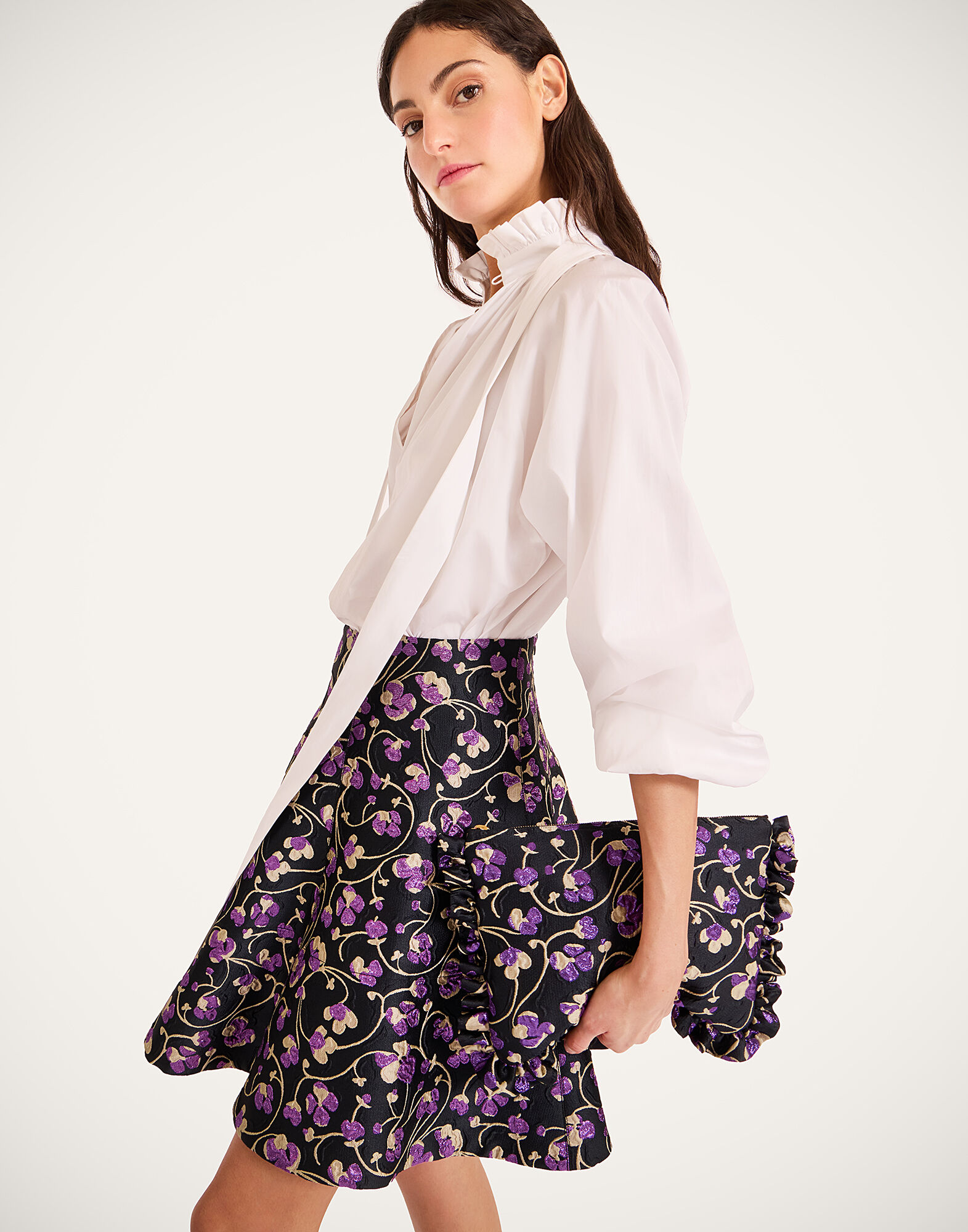 La DoubleJ Mini Dolce Vita Skirt Honeysuckle Black SKI0161JCQ128HNY02BL01