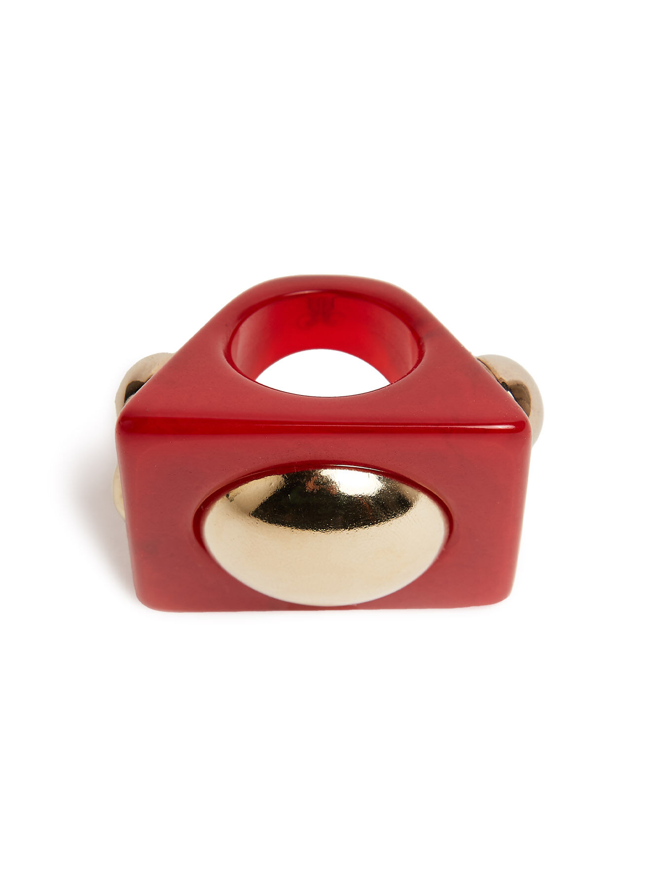 La DoubleJ Hathor Square Ring Red RIN0003POL005SOLIDRE01