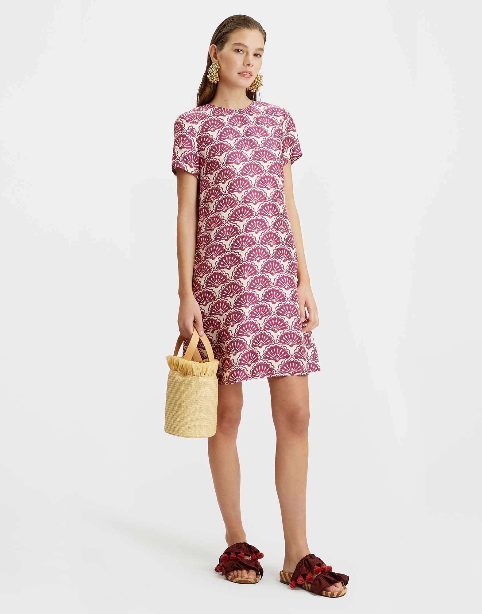 La DoubleJ Mini Swing Dress Fans Purple DRE0159SIL001FAN01PU01