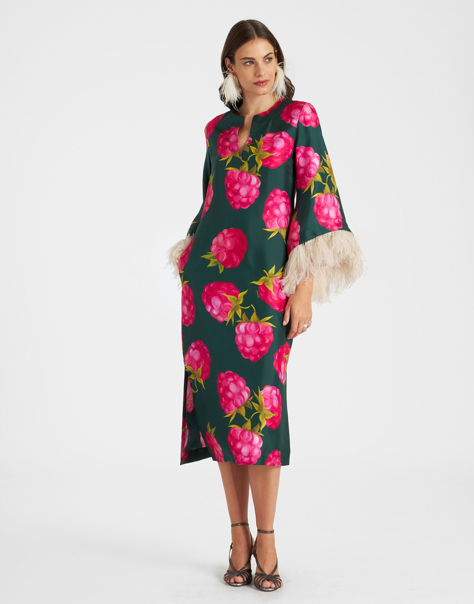 La DoubleJ The Kaftan Lampone Emerald DRE0552SIL001FMB01GR04