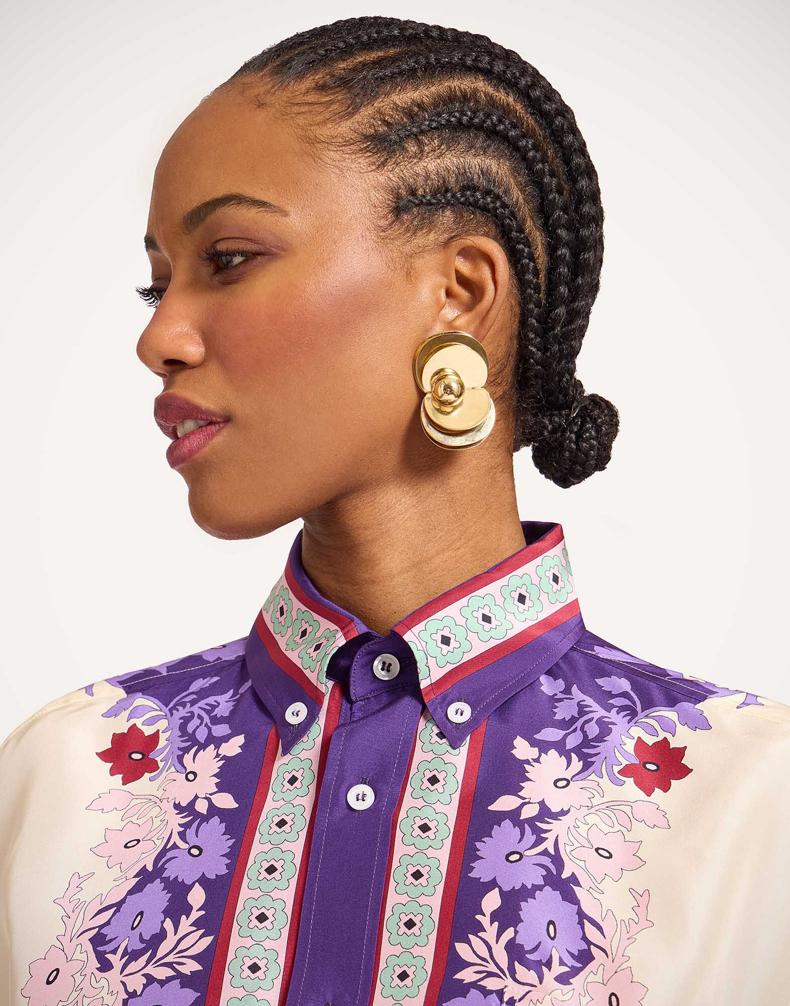 La DoubleJ Better Than Your Boyfriend's Shirt Regalia Plac&eacute;e Ecru SHI0092SIL009REG02BR05