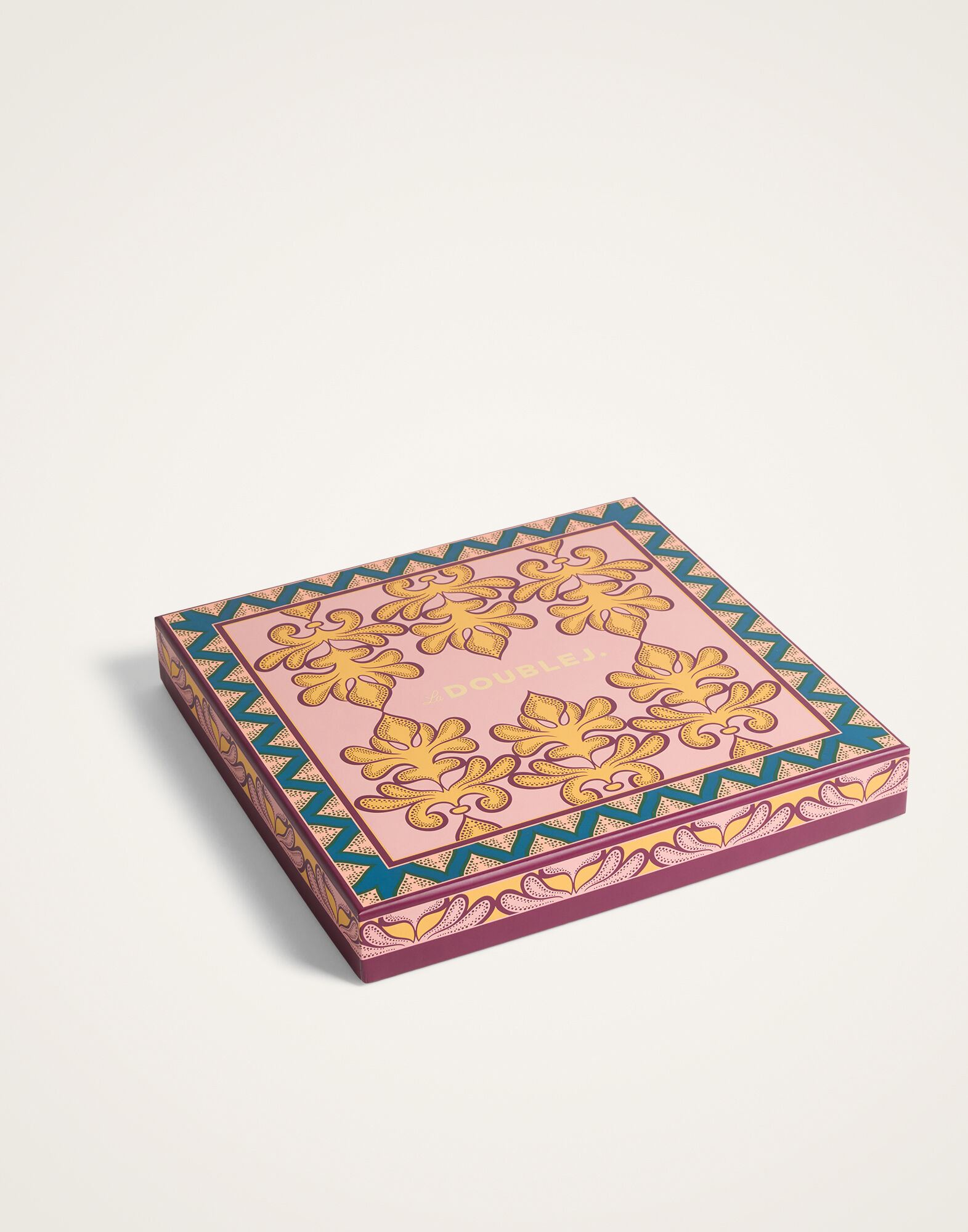 La DoubleJ Foulard 45 Florette Plac&eacute;e Fuchsia SCA0065SIL006FLO08PI03