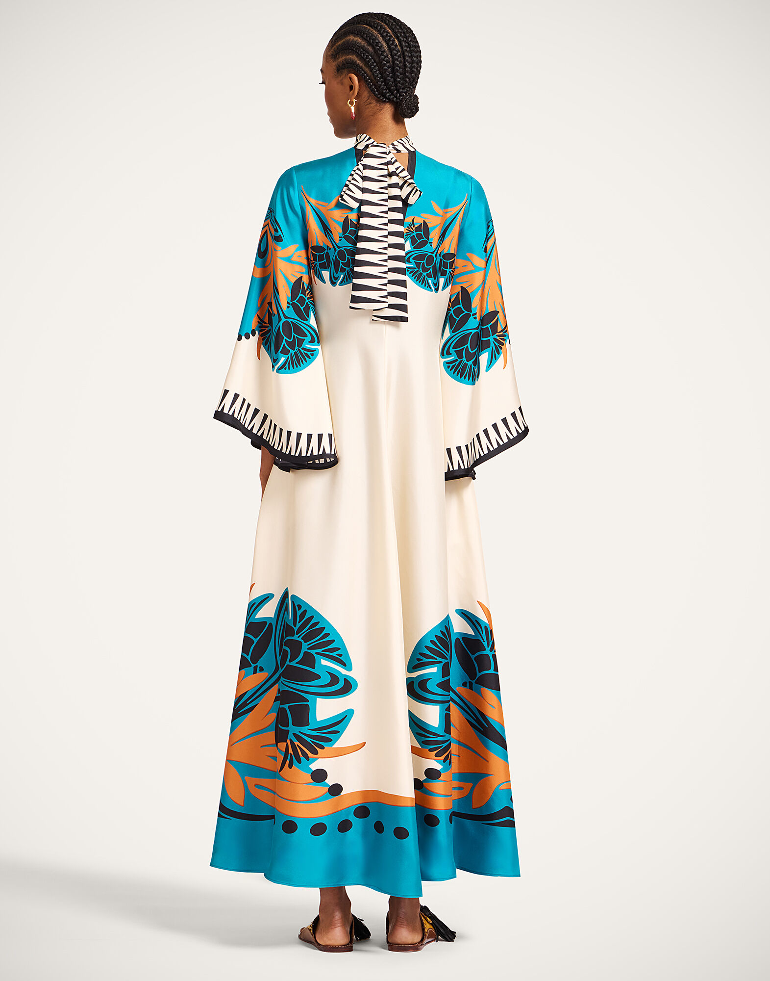 La DoubleJ Magnifico Dress Florence Plac&eacute;e Ivory DRE0232SIL006FLO02WH04