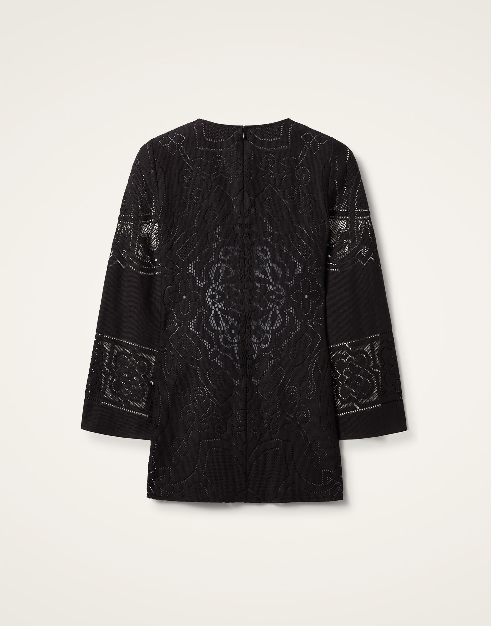 La DoubleJ Lacey Mini Supreme Swing Dress Solid Black DRE0801EMB064SOLIDBL01