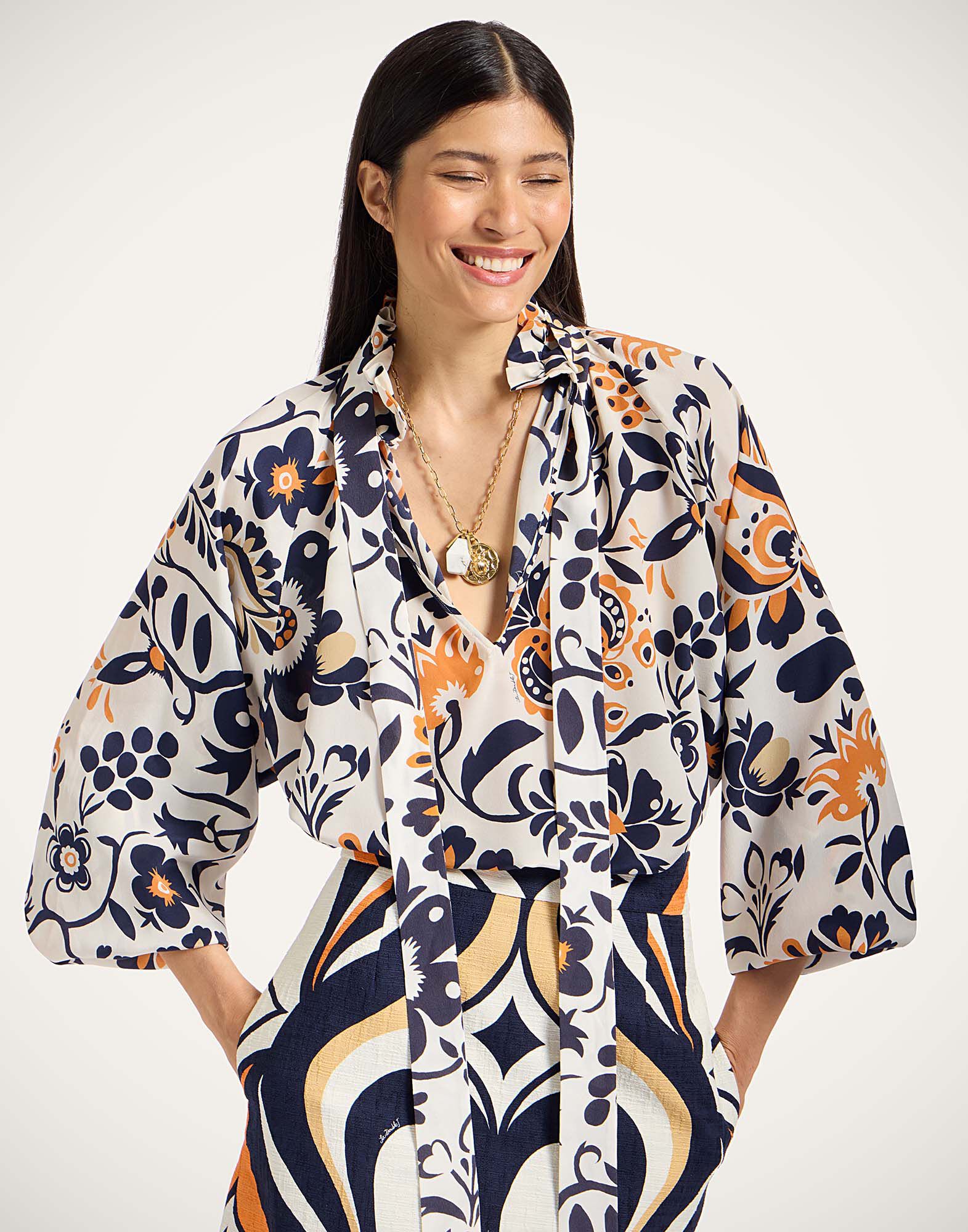 La DoubleJ Cerere Blouse Selva White SHI0120VIS019SEL06WH01