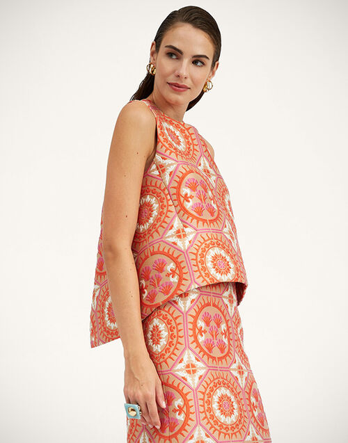 La DoubleJ La Scala Top Sun Orange TOP0016JCQ074SUN01OR02