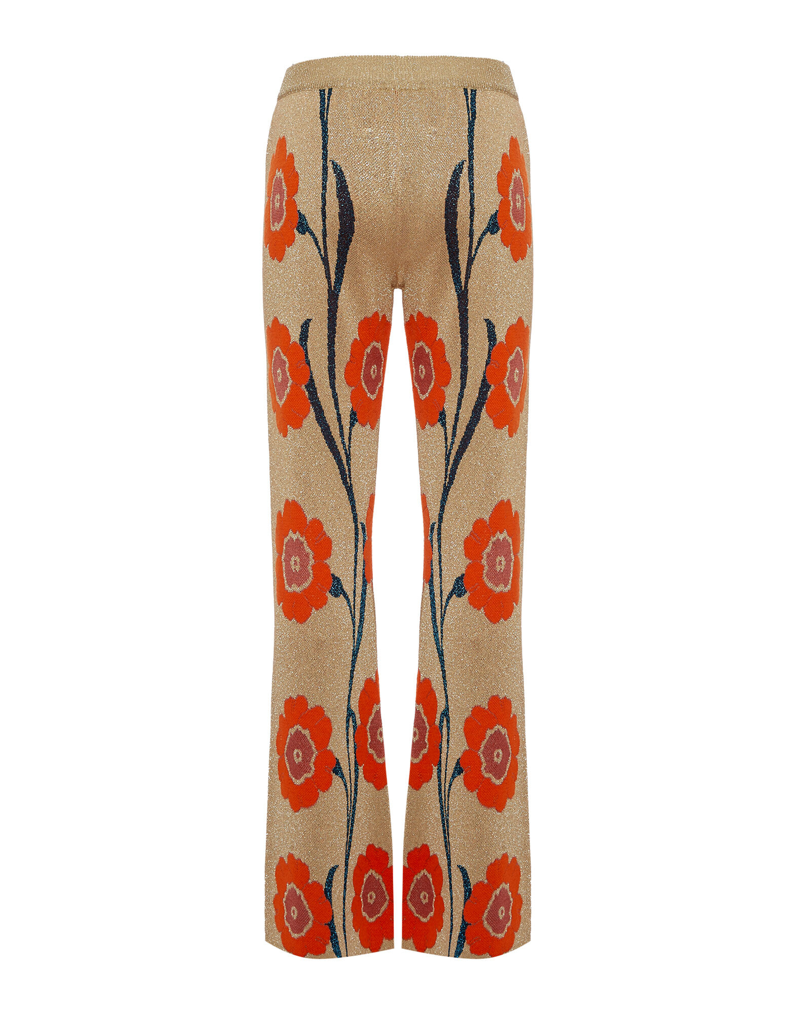 La DoubleJ Knit Slit Pants Orange & Gold TRO0074KNI097VA209YE05