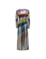 La DoubleJ Supreme Swing Dress Rainbow Sequins Plac&eacute;e DRE0445PAI004RSS0001
