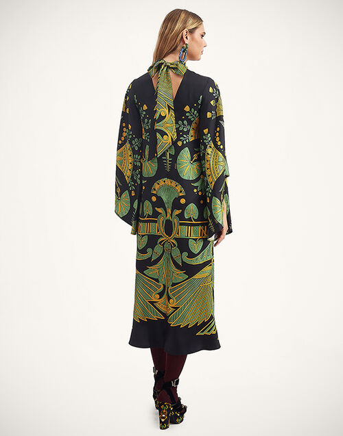 La DoubleJ Magnifico Midi Dress The Nile Placée Black DRE0612SIL001NIL01BL01