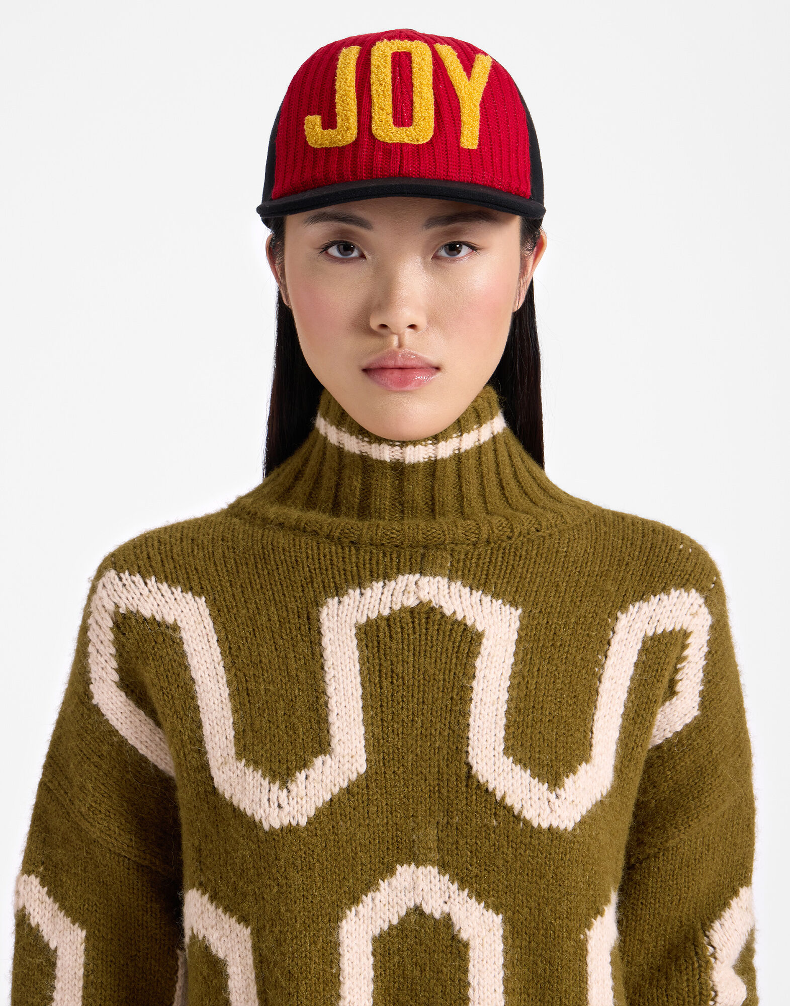 La DoubleJ Babeball Cap Solid Red HAT0023WOL024SOLIDRE01