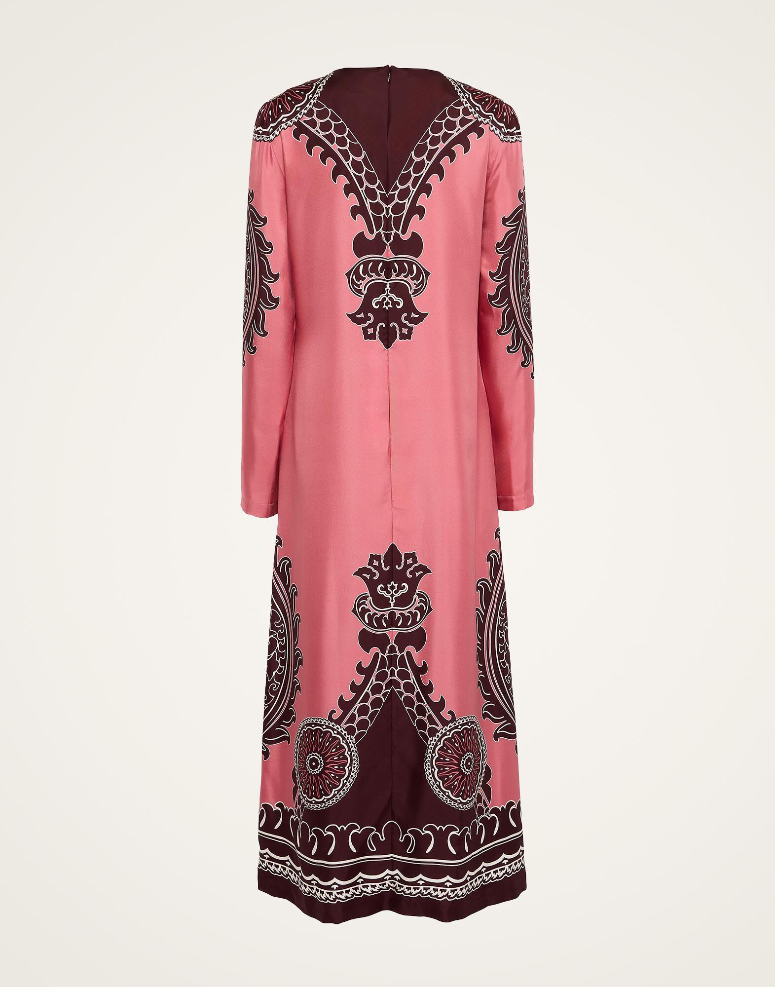 La DoubleJ Long Sleeve Swing Dress Oltrarno Plac&eacute;e Pink DRE0231SIL006OLT03PI01