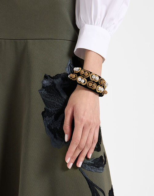 La DoubleJ Tesoro Double Bracelet Solid Black BAC0009VEL015SOLIDBL01