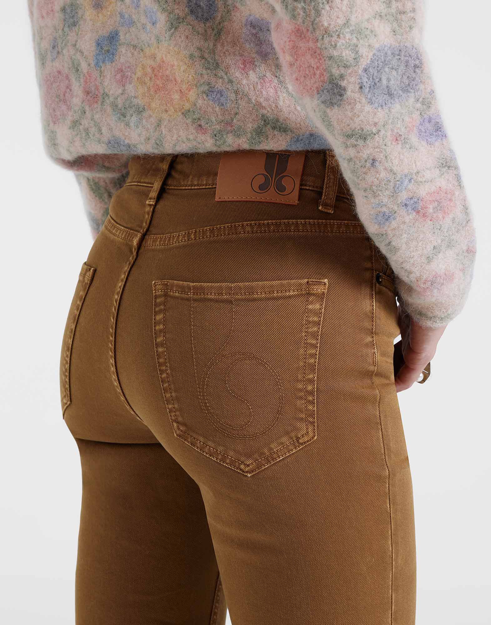 La DoubleJ Fancy Crop Jeans Khaki TRO0097DEN008SOLIDGR07