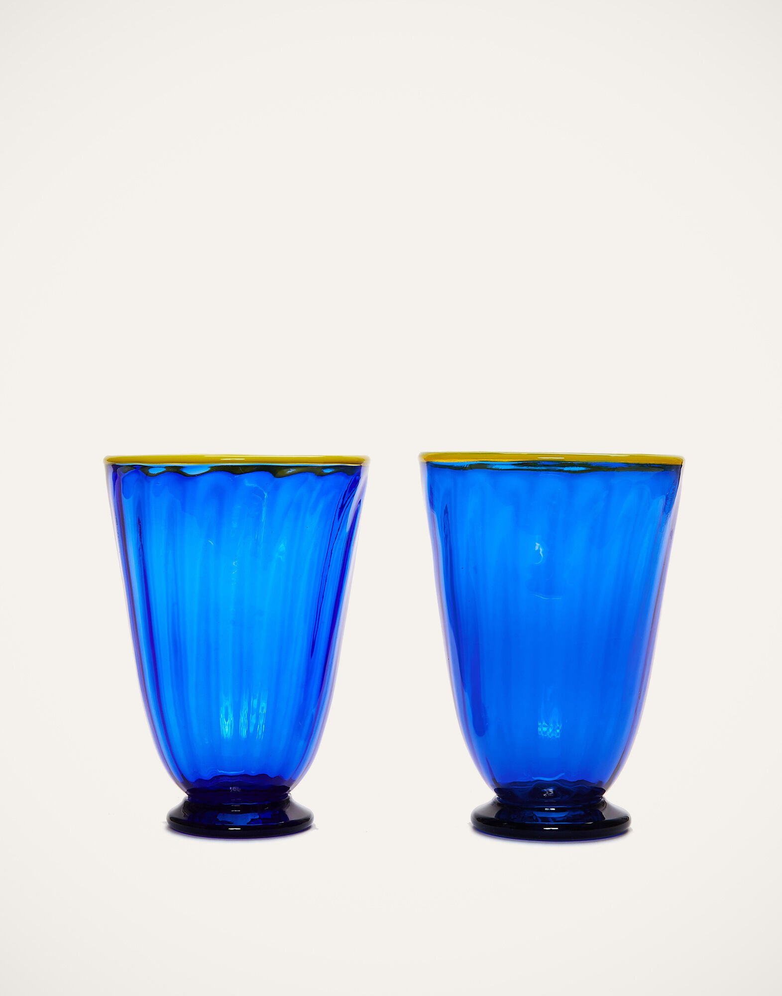 La DoubleJ Rainbow Glass Set of 2 Blue GLA0014MUR001BLU0001