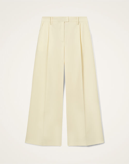 La DoubleJ Loose Pants Solid Ecru TRO0135WOL035SOLIDBR05