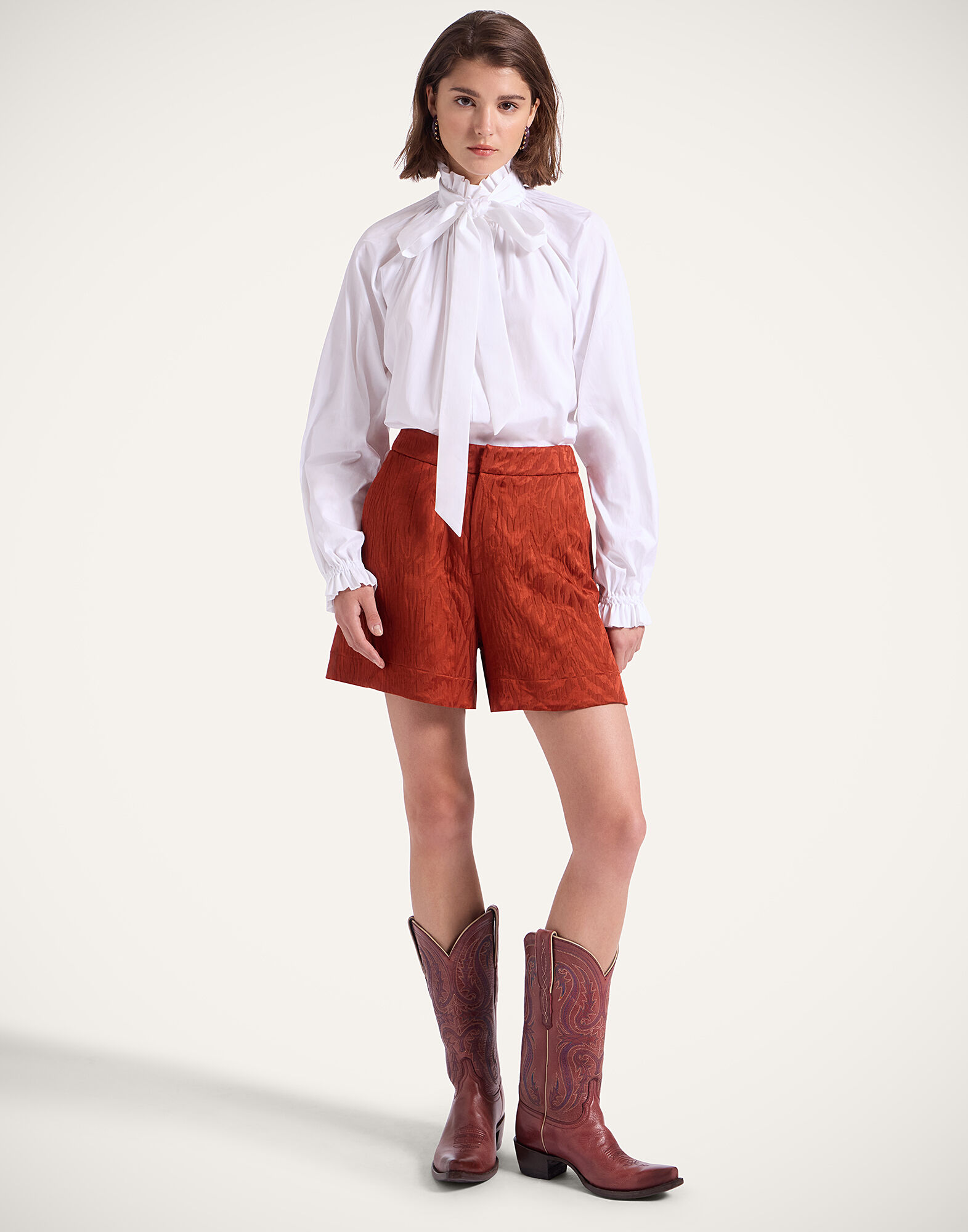 La DoubleJ Good Butt Shorts Animalier Rust TRO0010JCQ118ANI02OR04