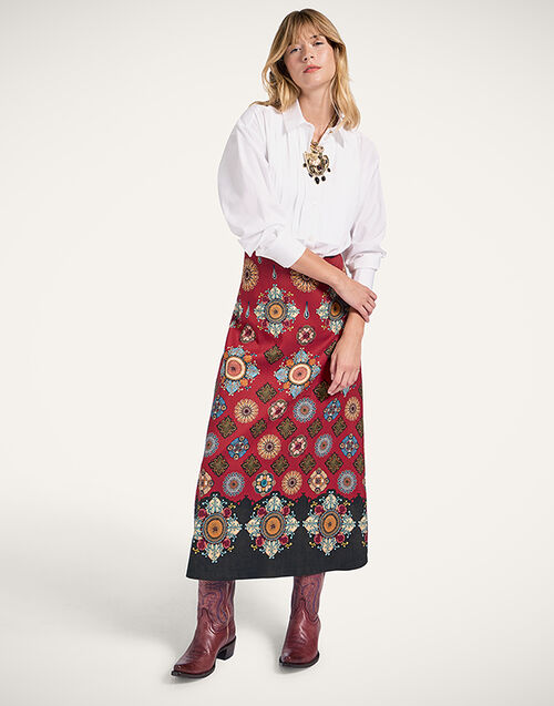 La DoubleJ A-Long Skirt Nucleus Placée Rust SKI0018CAD001NUC02OR04