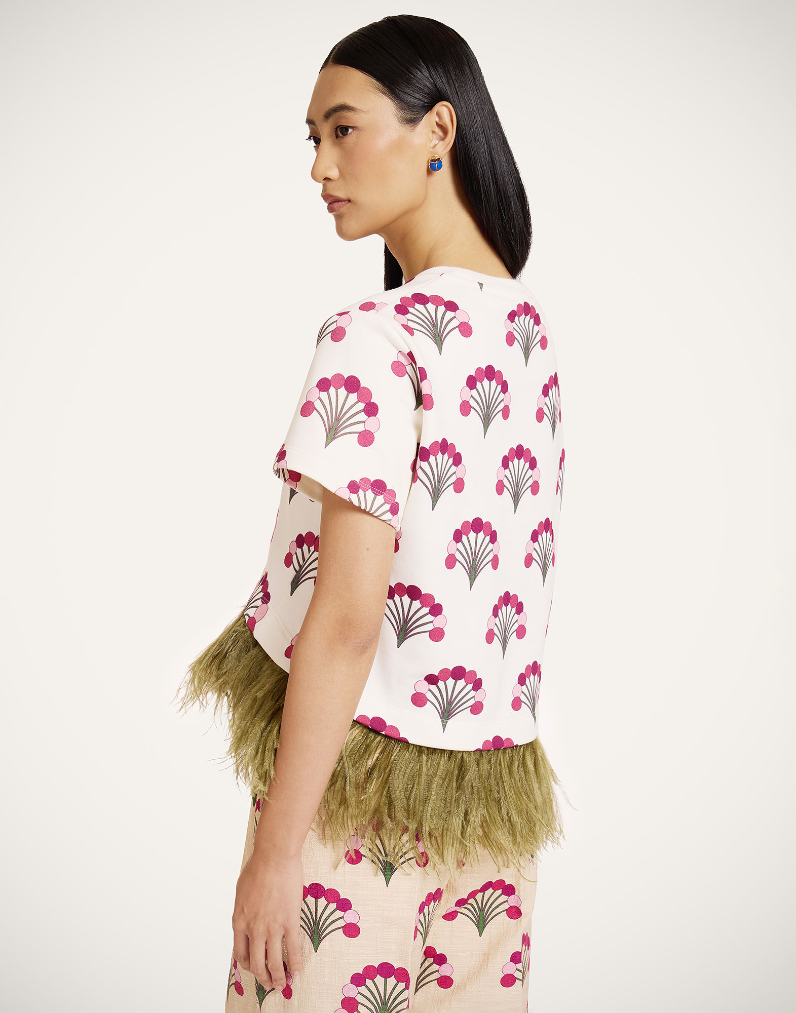 La DoubleJ La Scala Tee Florette Ecru TSH0026JER039FLO05BR05