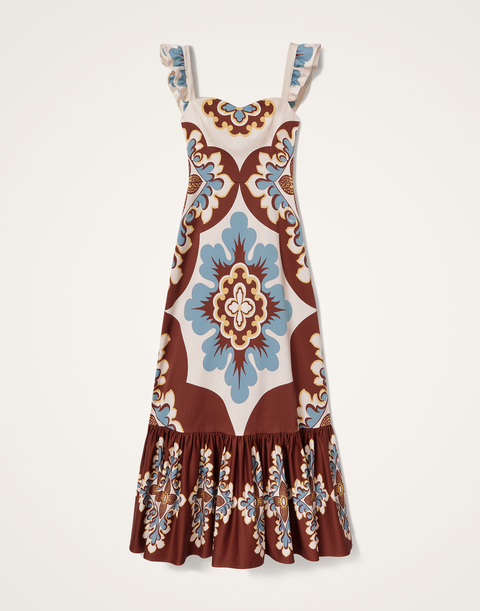 La DoubleJ Gingerbread Dress Palazzo Plac&eacute;e Chocolate DRE0672COT037PAL08BR07