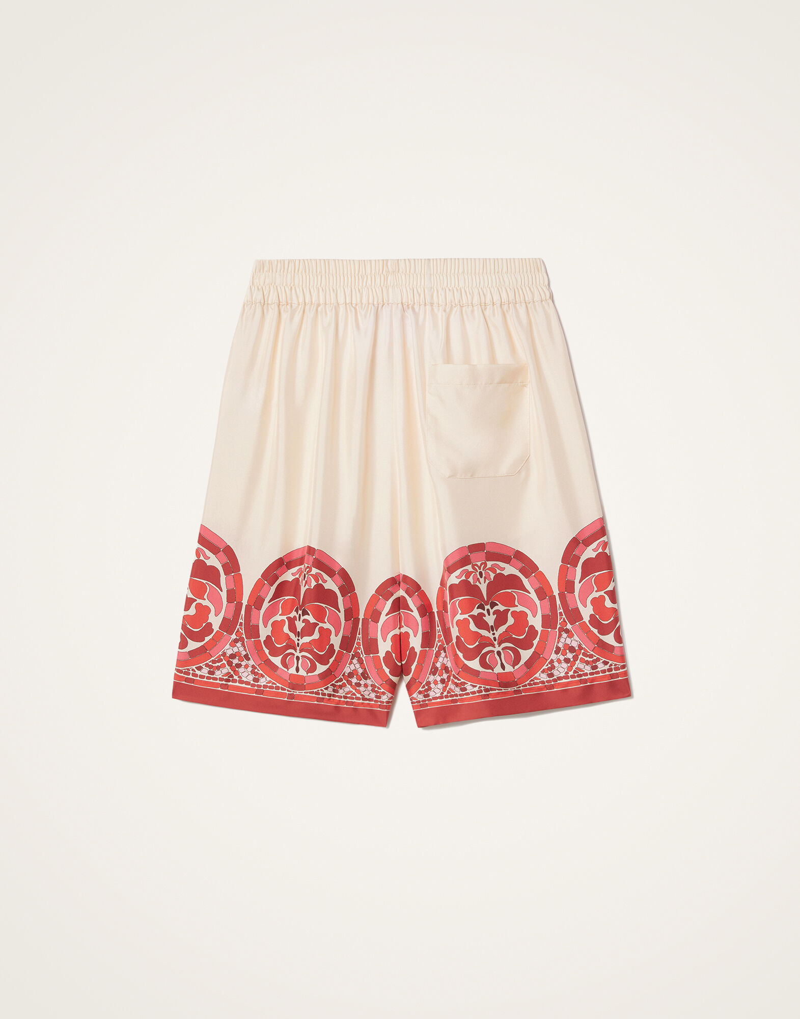 La DoubleJ Palazzo Shorts Cobra Plac&eacute;e Red TRO0163SIL006COB01RE01