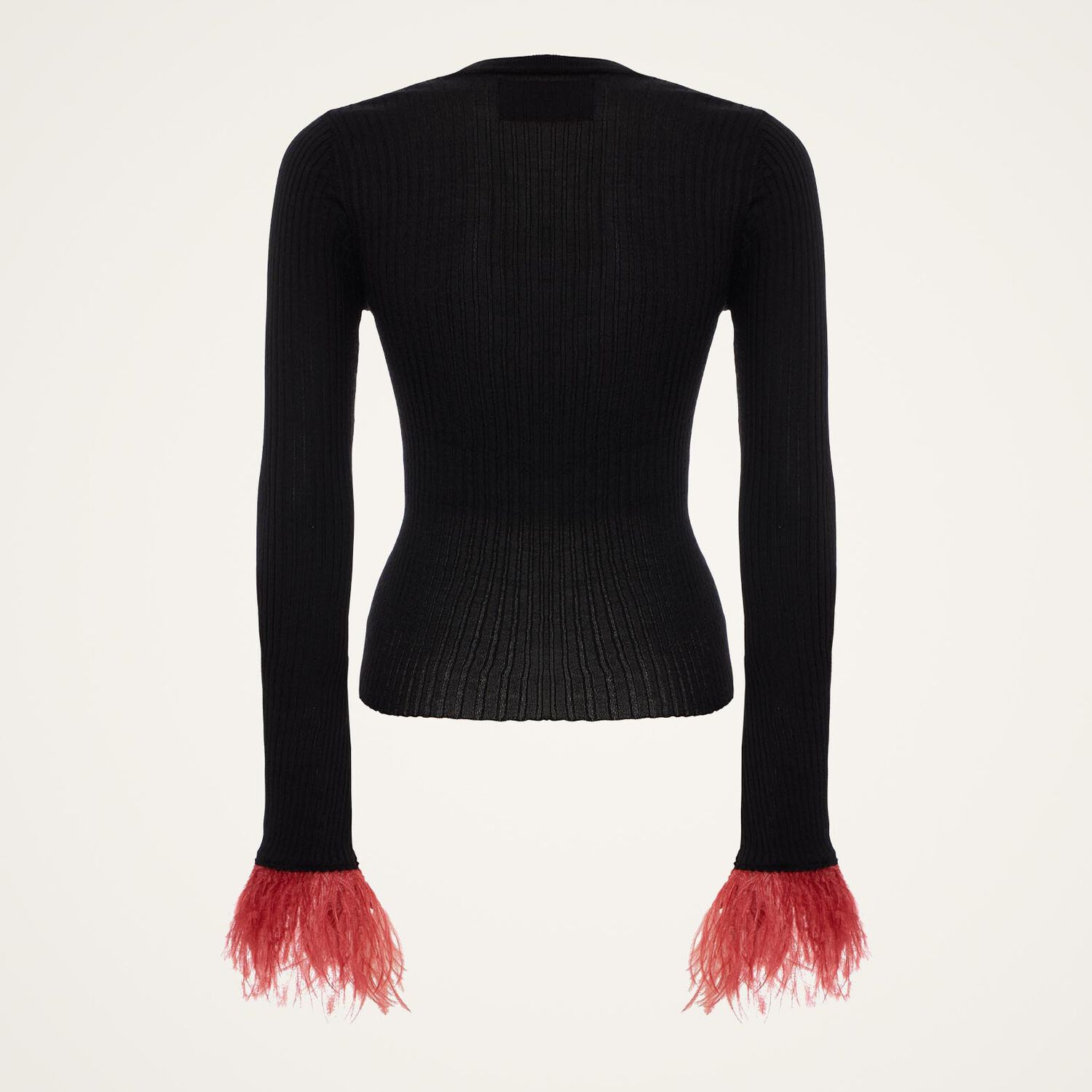 La Doublej V-neck High Kick Top In Solid Black