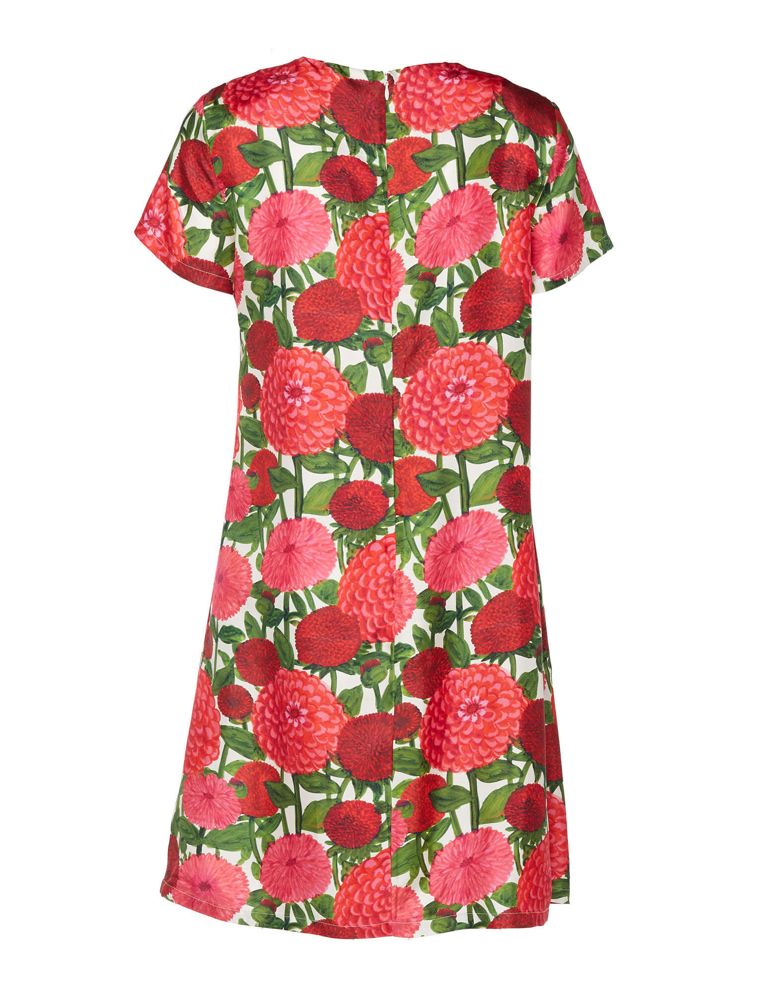 La DoubleJ Mini Swing Dress Pink Dahlias DRE0159SIL001DAH0001