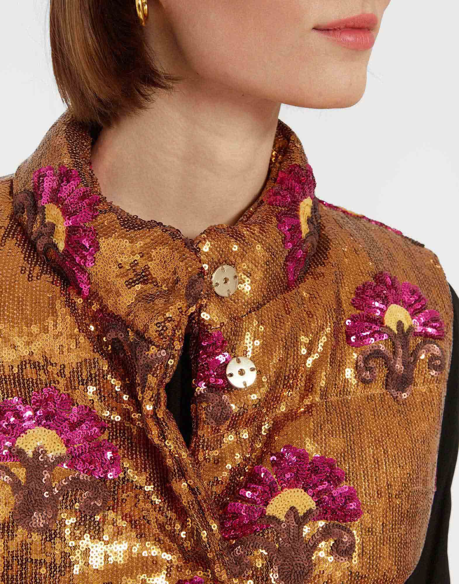 La DoubleJ Bonbon Puffer Vest Bronze DOW0012PAI005TXQ01OR04