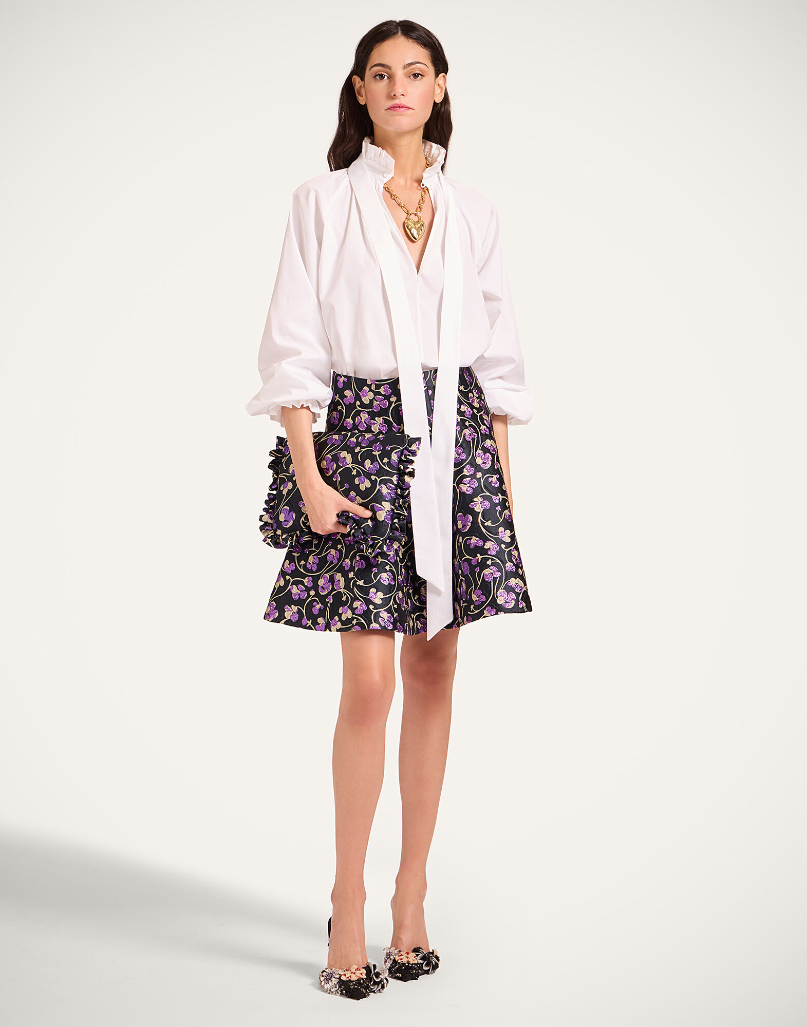 La DoubleJ Mini Dolce Vita Skirt Honeysuckle Black SKI0161JCQ128HNY02BL01