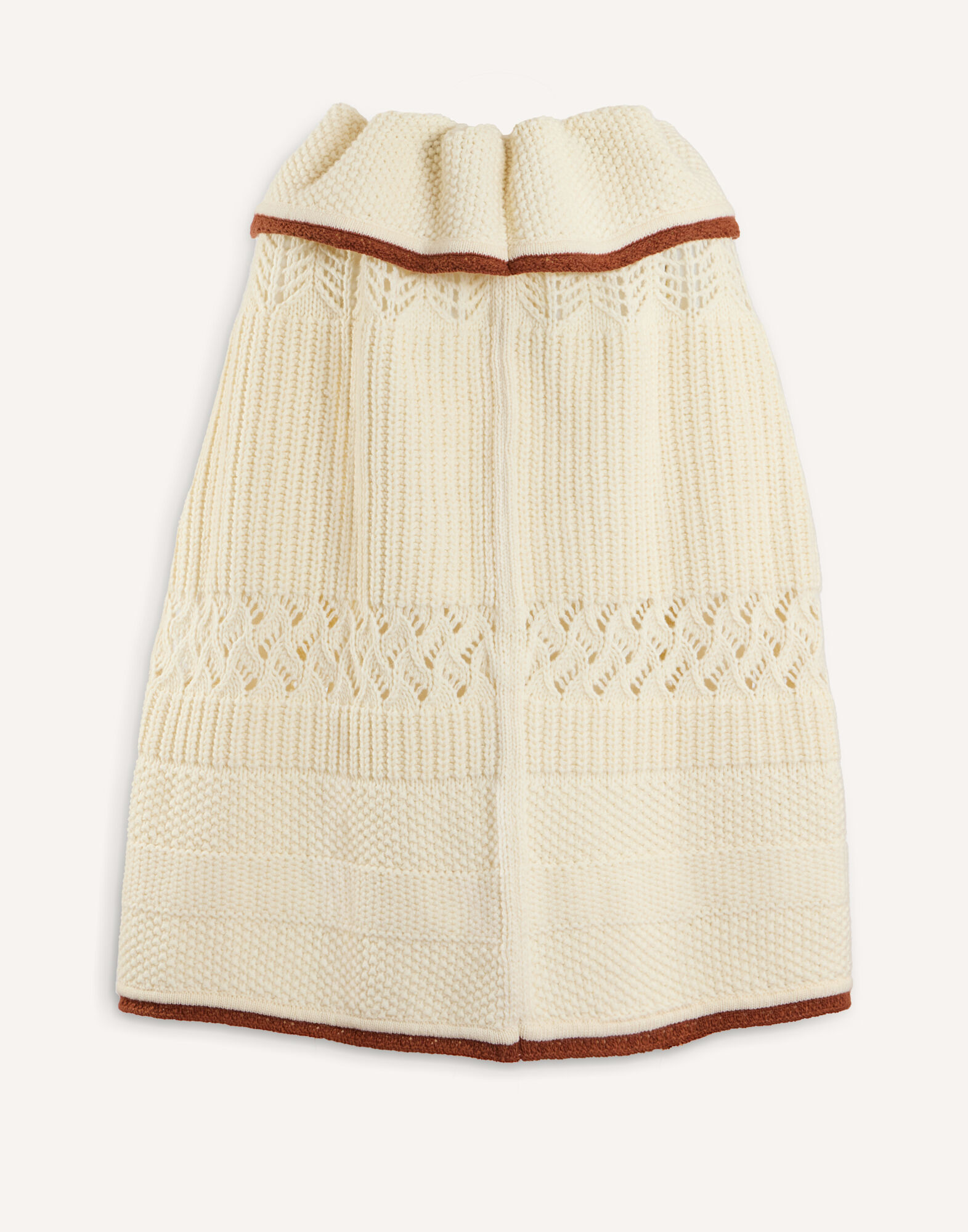 La DoubleJ The Weaver Long Cape Solid White SCA0110KNI217SOLIDWH01