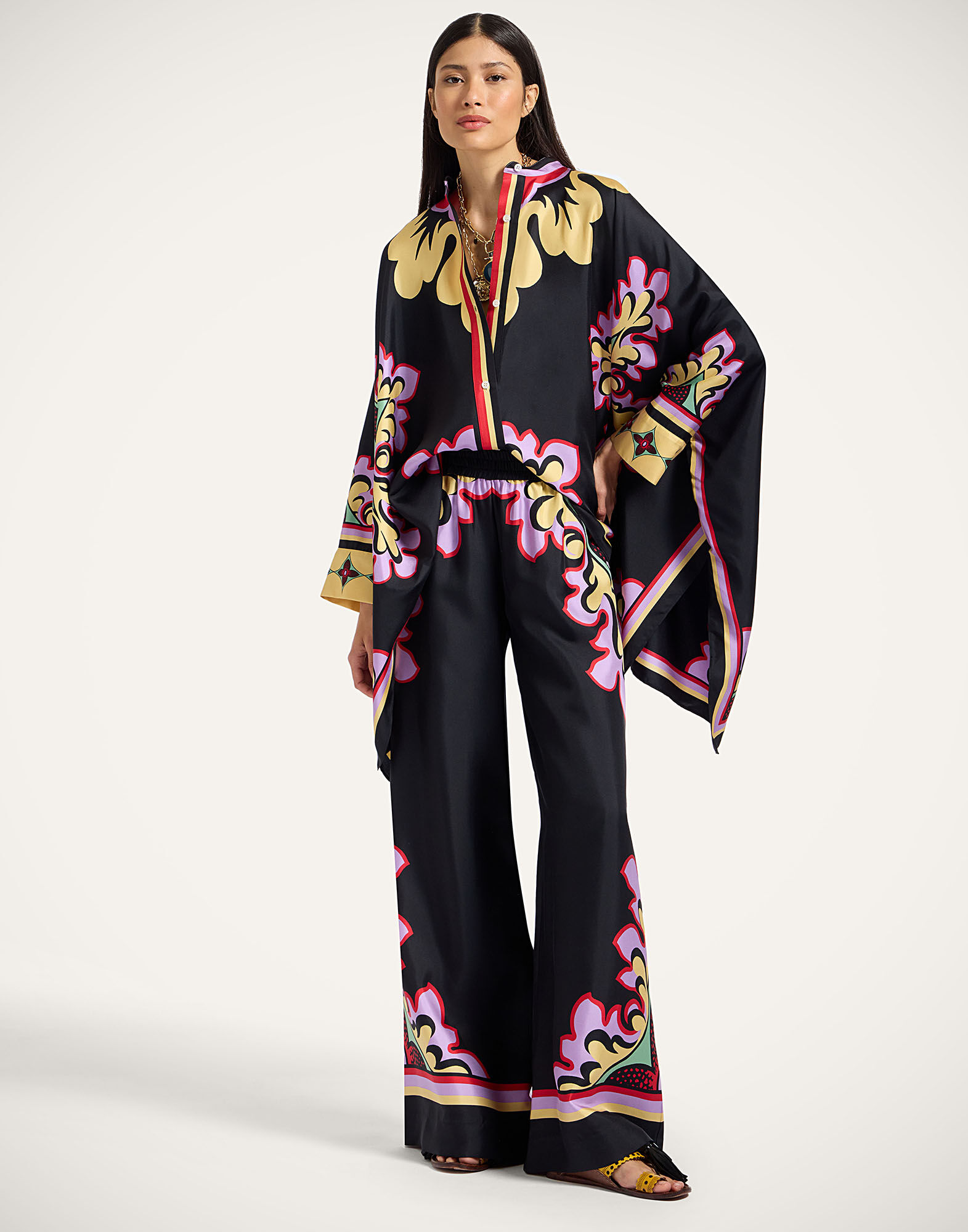 La DoubleJ Palazzo Pants Palazzo Plac&eacute;e Lilac TRO0026SIL001PAL08PU02