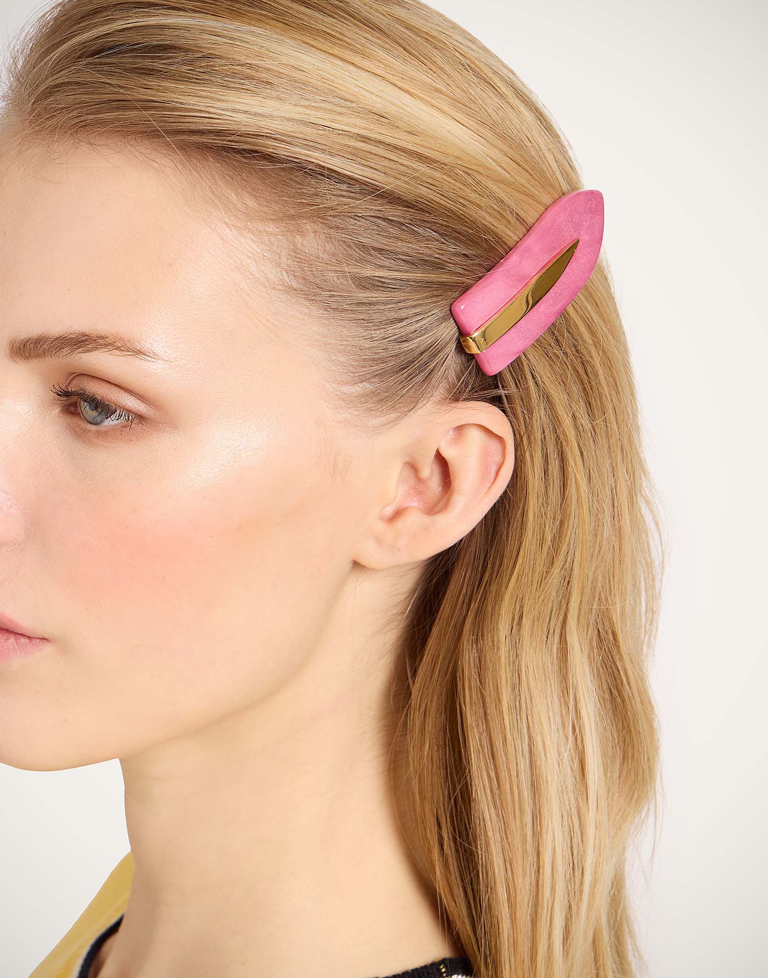 La DoubleJ Salon Clip Solid Pink CLI0002POL008SOLIDPI01