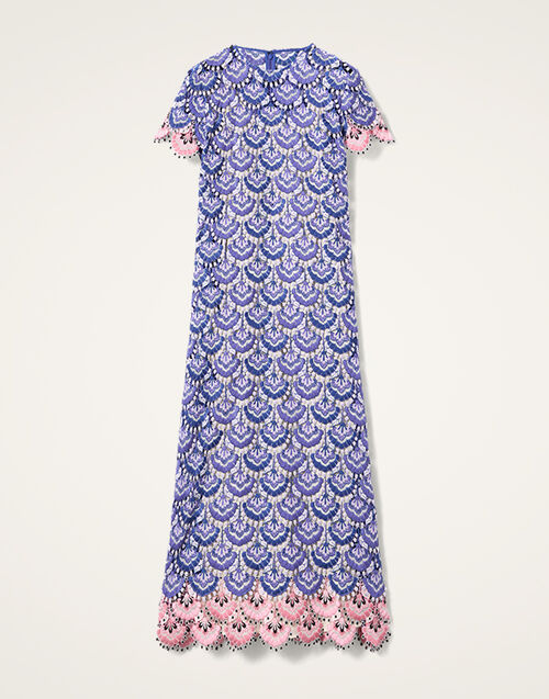 La DoubleJ Super Swing Dress In Bloom Blue DRE0894EMB085BLO01BU03