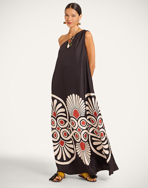 La DoubleJ Roy Dress Medallion Plac&eacute;e Black DRE0304SIL006MED01BL01
