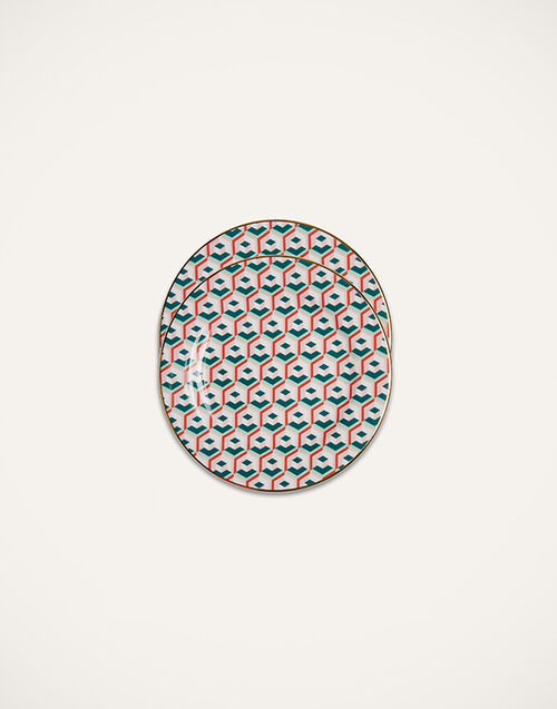 La DoubleJ Dessert Plate Set of 2 Cubi Lilla DIS0048CER001CUB0008