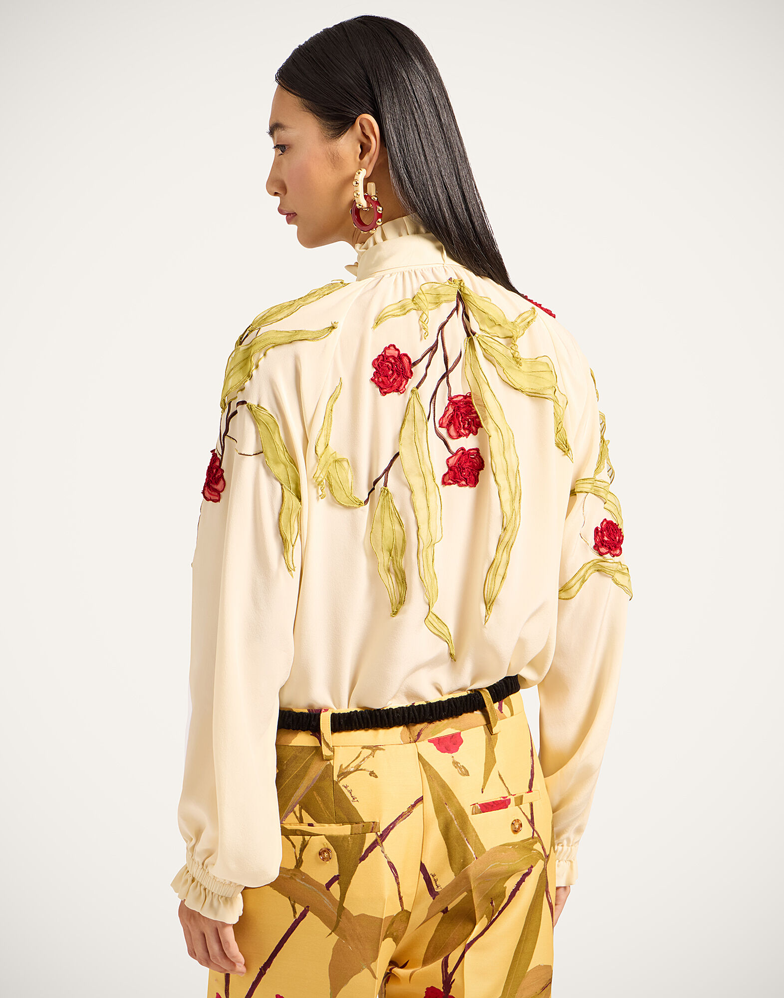 La DoubleJ Cerere Blouse Bamboo Buttercream SHI0149EMB117BMB04WH09