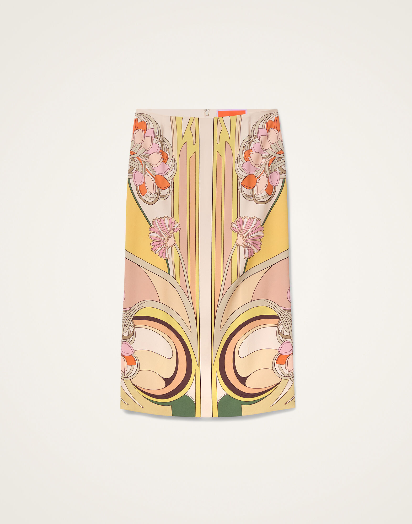 La DoubleJ Pencil Skirt Tulip Plac&eacute;e Pale Pink SKI0022VIS011TUL07PI02