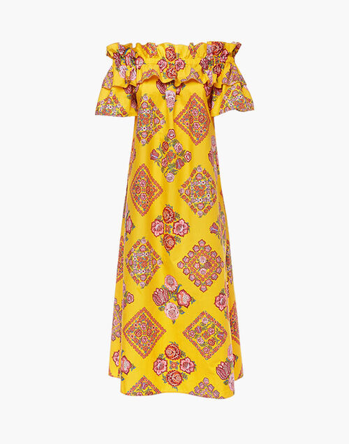 La DoubleJ Breakfast Dress Cowgirl Giallo DRE0331COT001COW0003