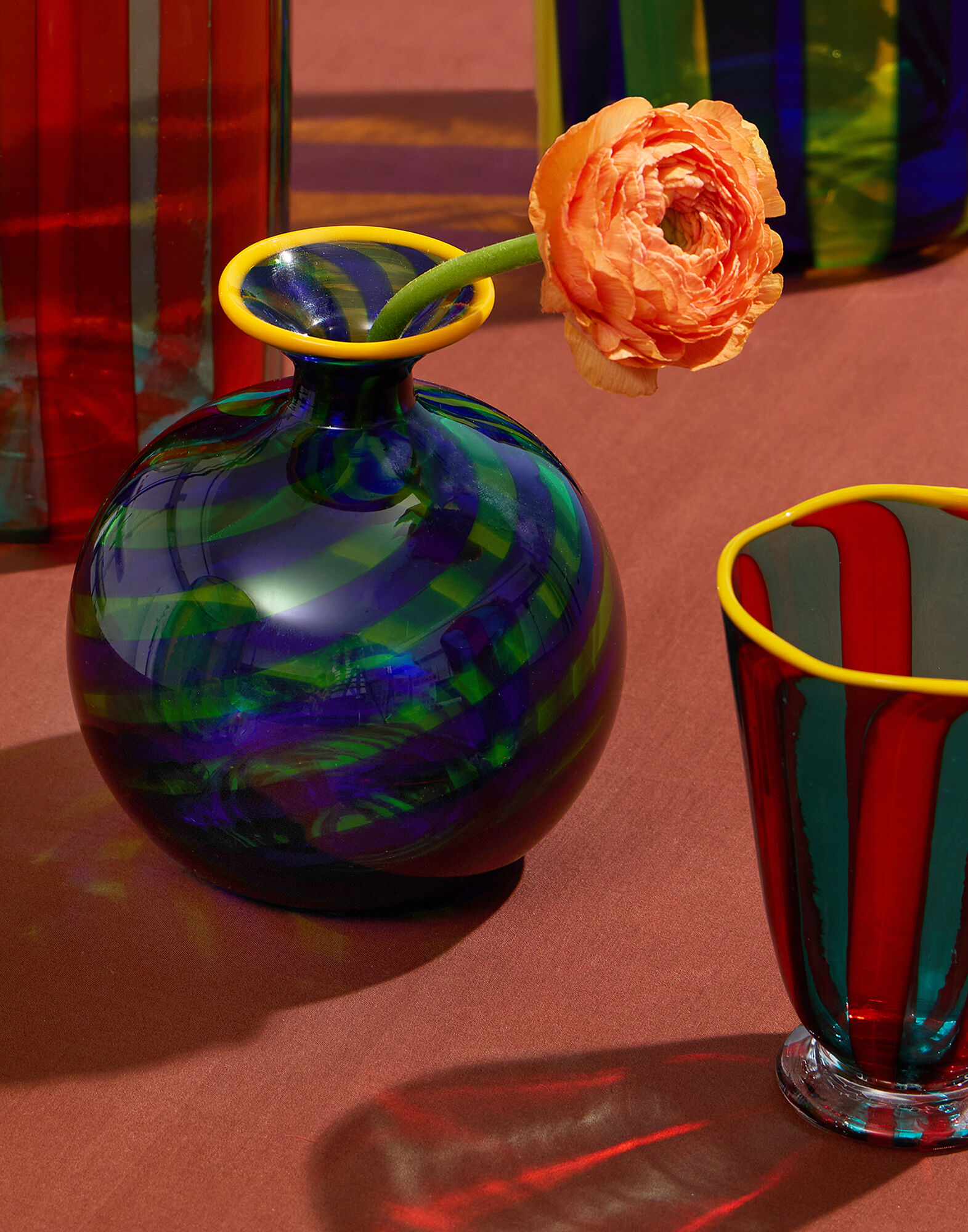 La DoubleJ Mini Ciccio Vase Blue VAS0012MUR001RIG15BU03