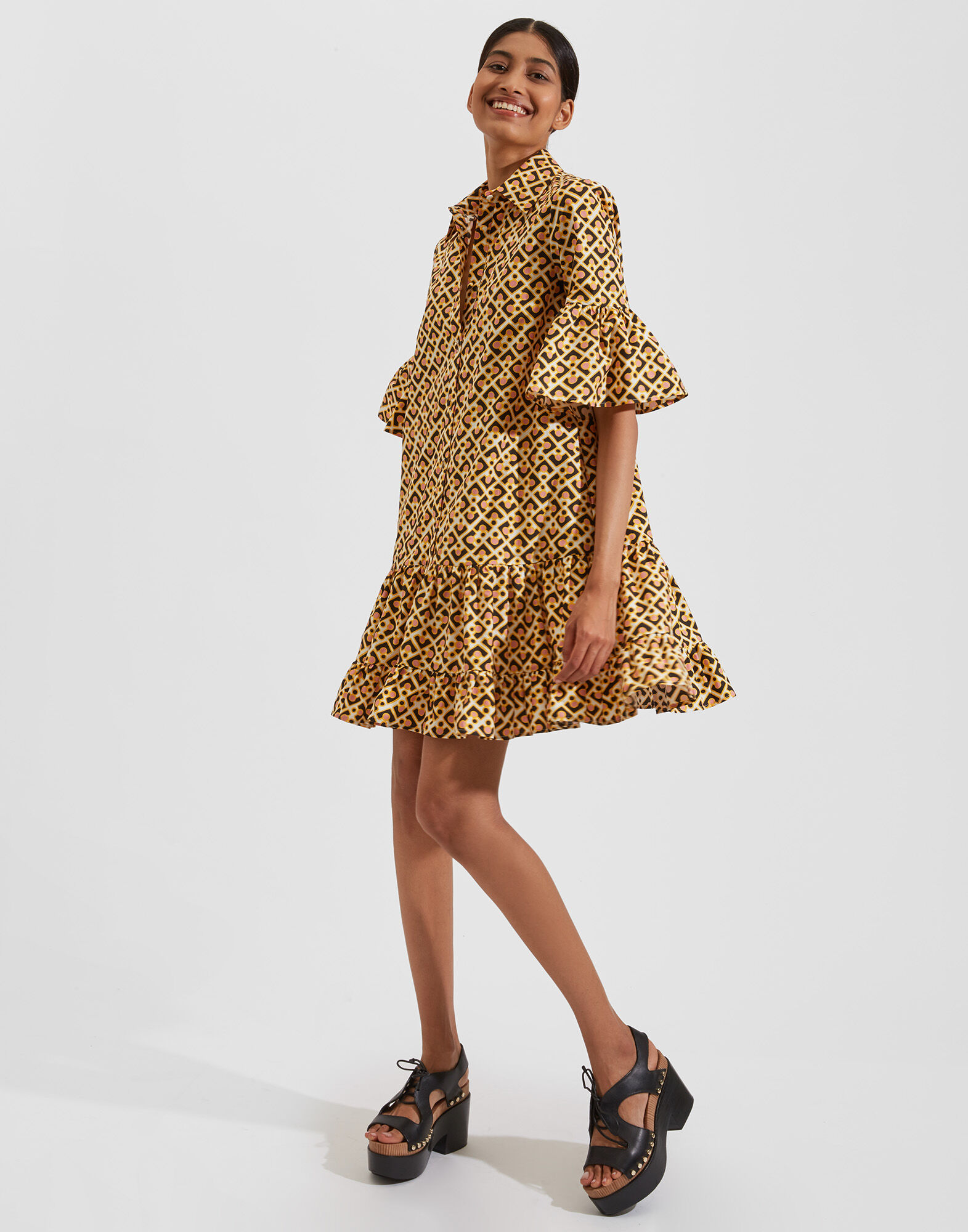 La DoubleJ Choux Dress Puzzle Rosa DRE0193COT001PUZ0002