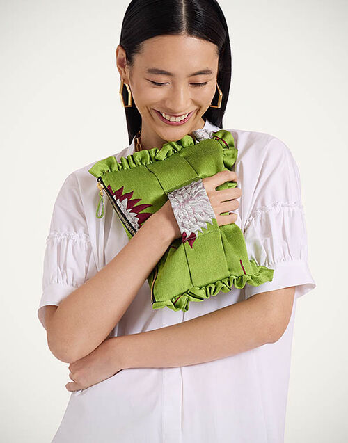 La DoubleJ Hand Pochette Derby Lime BAG0059JCQ108DER02GR09