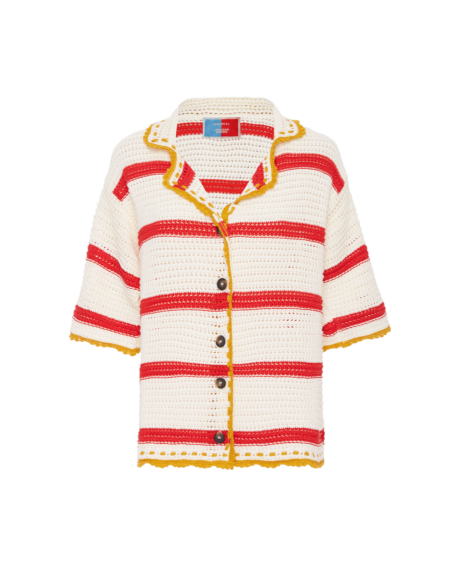 La DoubleJ Salt'N'Vinegar Jacket Cream & Red JAC0104KNI115VA257WH03