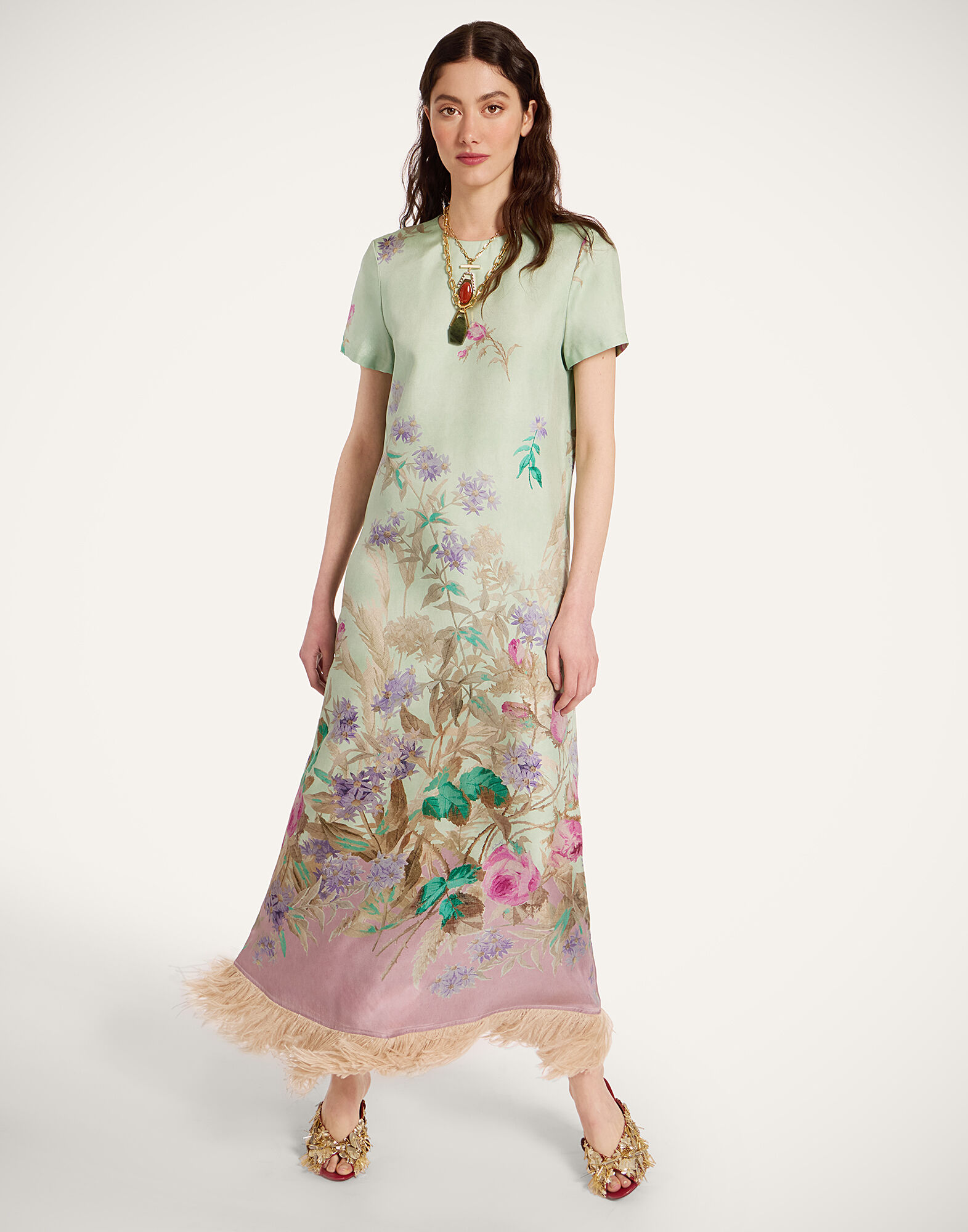 La DoubleJ Swing Dress Heath Plac&eacute;e Mint DRE0316SIL001HEA02GR11