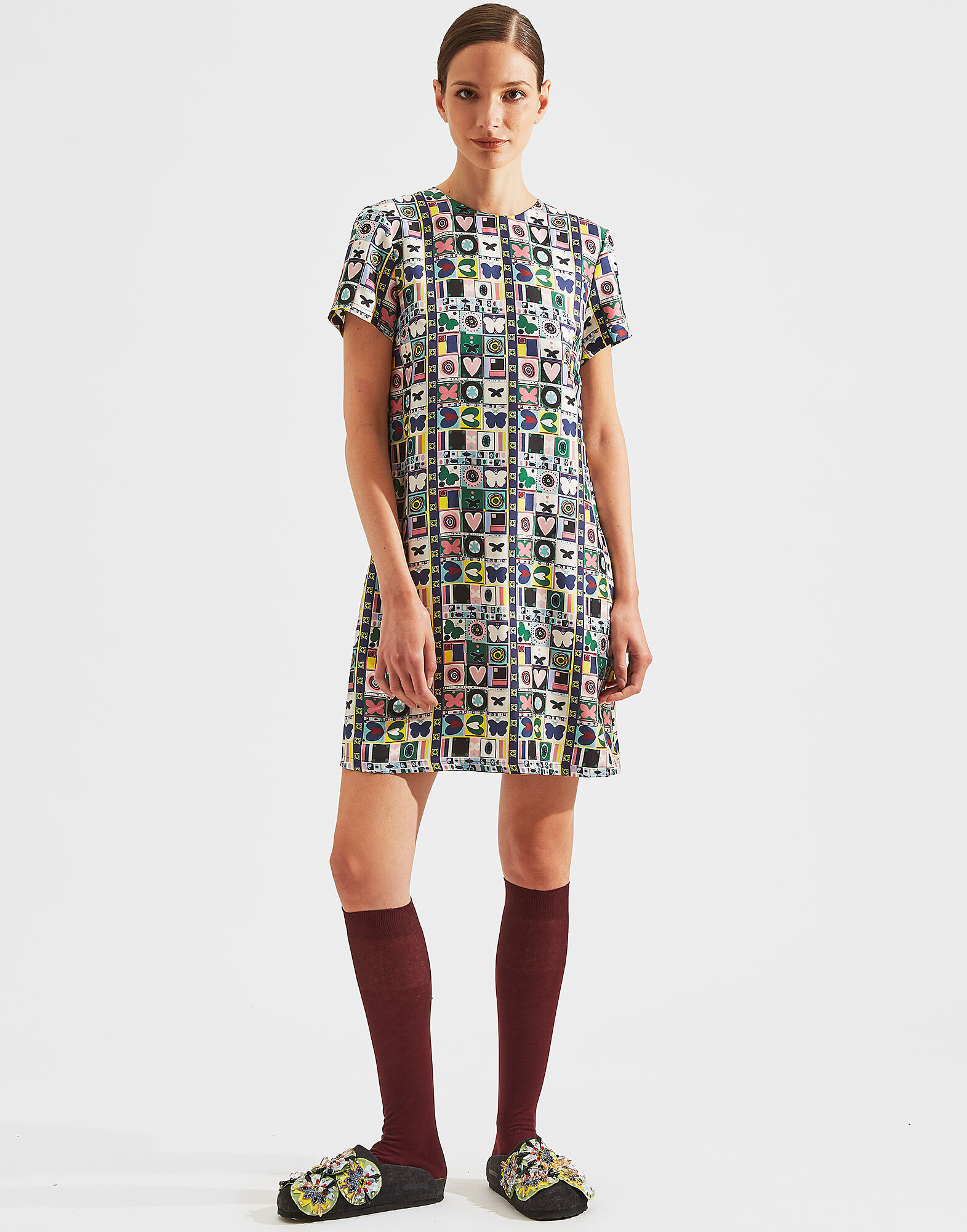 LaDoubleJ Mini Swing Dress Francobollo DRE0159SIL001FRA0001