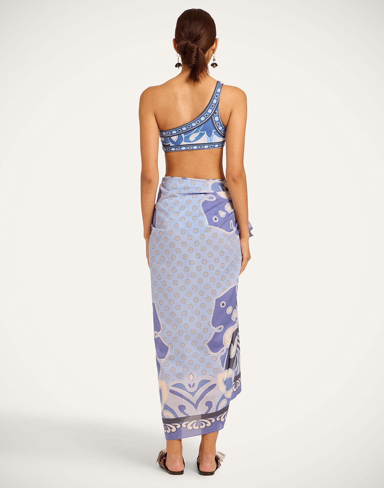 La DoubleJ Pareo Cocoon Plac&eacute;e Blue SCA0051COT003COC02BU03
